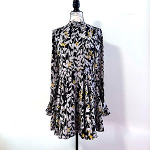 Guess Mock Turtleneck Flowy Dress